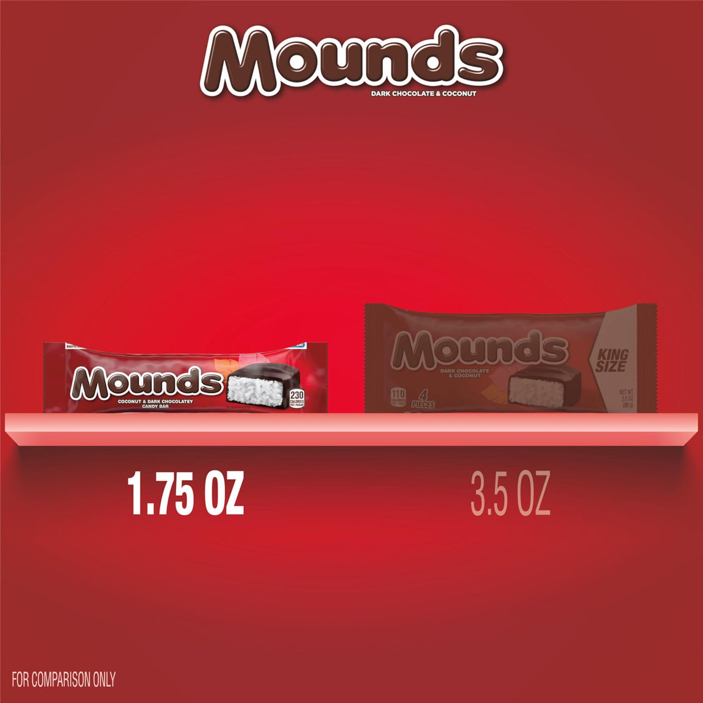 MOUNDS Coconut and Dark Chocolatey Candy Bars, 1.75 oz (24 Count)