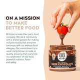 88 Acres Organic Sunflower Seed Butter, Dark Chocolate, 14 oz Jar, 2 Pack, Butter Spread with 5g Plant-Based Protein, Gluten Free, Nut Free, Vegan