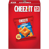 Cheez-It Baked Snack Crackers, Lunch Snacks, Extra Cheesy, 12oz Box (12 Packs)