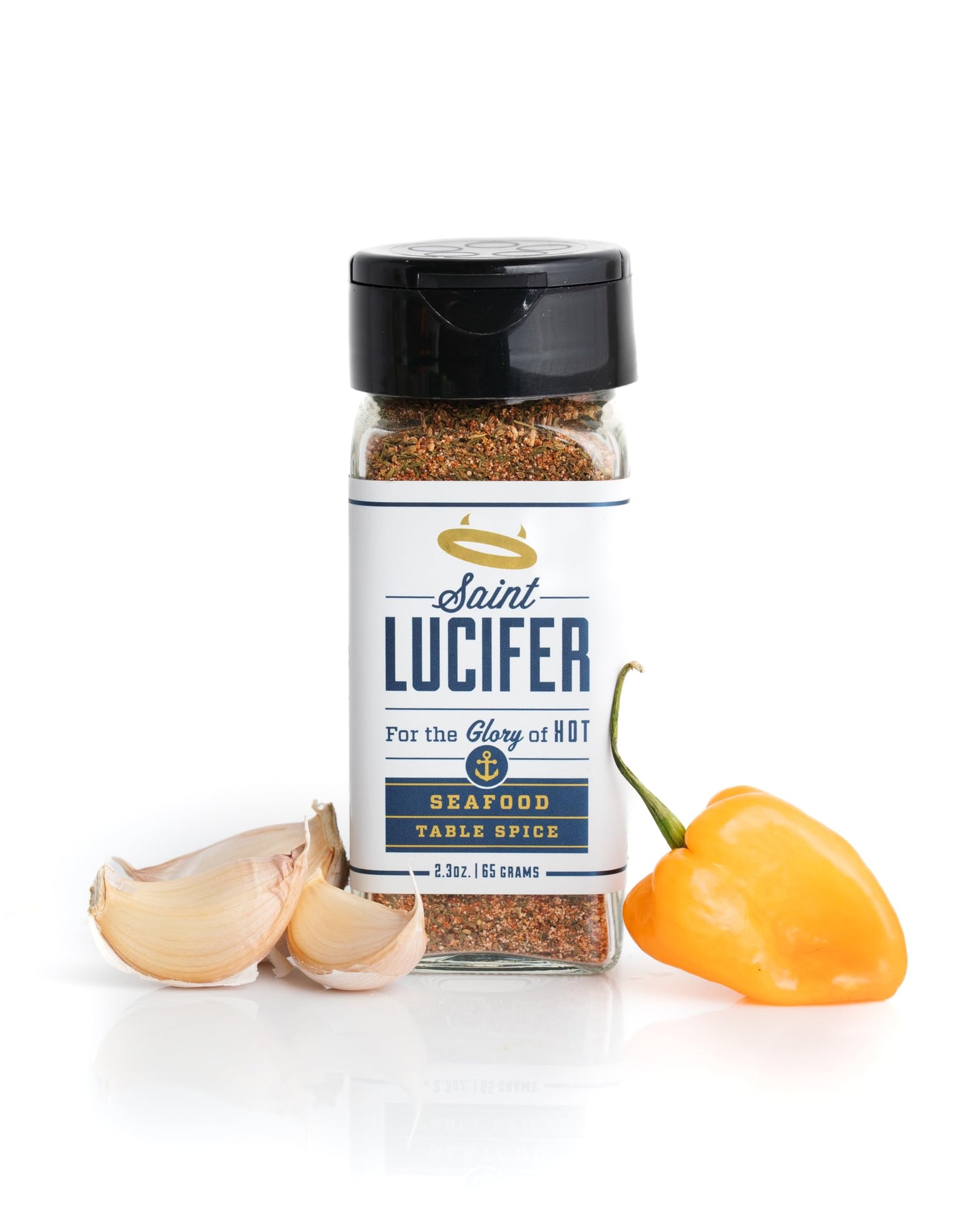 Saint Lucifer, Triple Combo Pack, 3x 2.4 oz | Habanero, Jalapeño, and Seafood Seasonings, Made In The USA, Gluten Free, Sugar Free, Vegan, Vegetarian