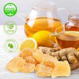 Crystallized Ginger Chunks by It's Delish, 5 Lbs Bulk | Candied Dried Ginger Fruit Chews Natural Candy, Ginger Root with Sugar Crystals, Unsulphured