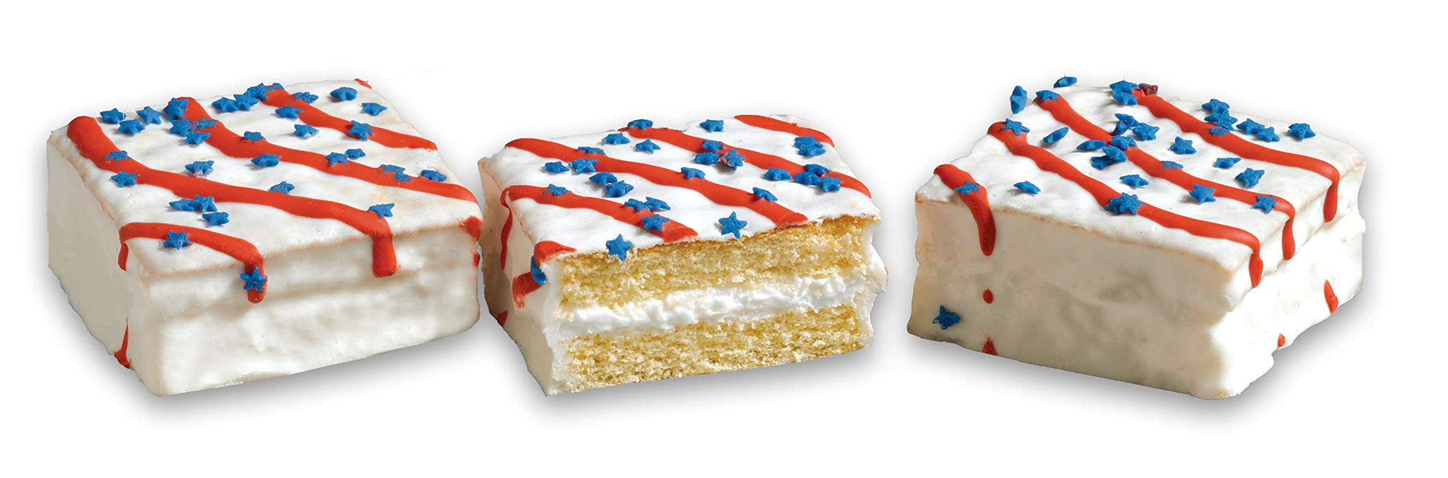 Little Debbie Red, White, & Blue Vanilla Cakes