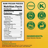 Sunbest Natural Fancy Georgia Raw Pecan Pieces 80oz (5 lbs) - Nutrient-Rich & Delicious Raw Pecans - Kosher, Non-GMO, Vegan-Friendly, Ideal