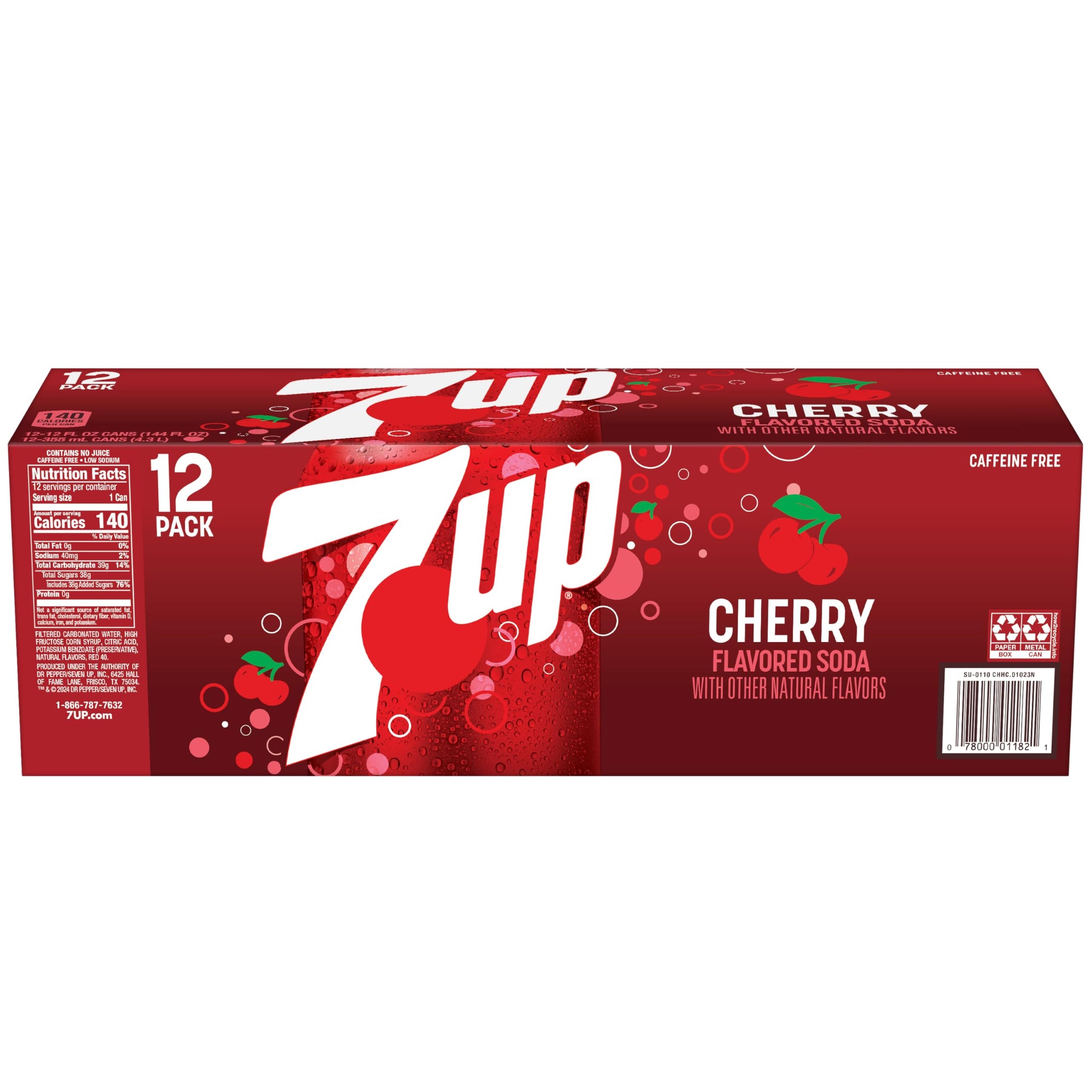 7 Up Cherry Soda in 12 oz cans (12 Cans)