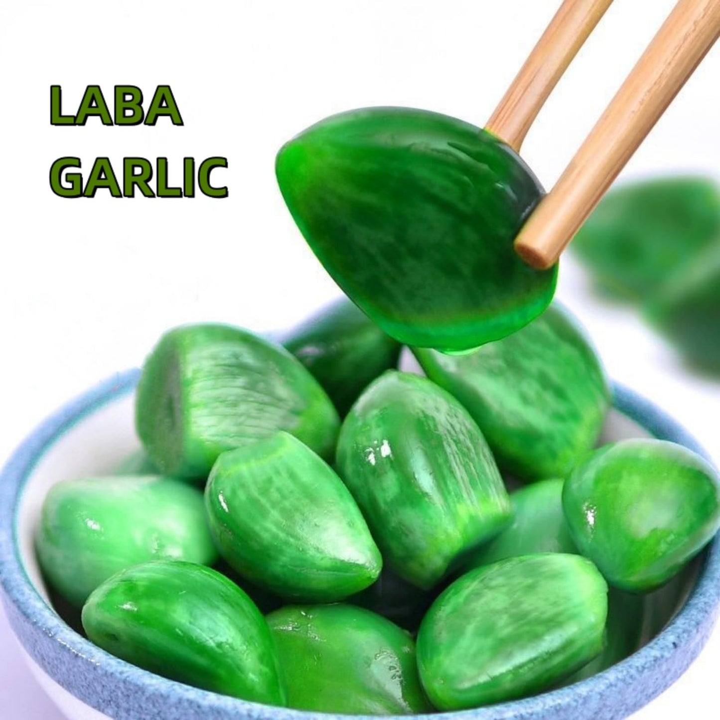 Laba Garlic, Jade Garlic, Fresh Green Garlic, Pickled Vegetable, Pickled with Vinegar, Pickled Garlic, Sugar Garlic, Sweet and Sour Garlic