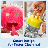 Scrub Daddy Original (4) + Scrub Mommy Kitchen Sponges (4) - Scratch-Free Dish Scrubber - Multipurpose Kitchen Cleaning Sponges - BPA Free Polymer