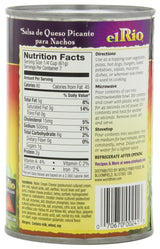 El Rio Hot Nacho Cheese Sauce, 15-Ounce Can (Pack of 12)