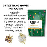Dell Cove Spices | Christmas Movie Popcorn Kernels X-Mas Gift | Festive Holiday Movie Night Popcorn Kernels Snacks, Half Pound