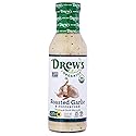 Drew's All-Natural Salad Dressing and 10 Minute Marinade, Roasted Garlic & Peppercorn, 12-Ounce Bottle