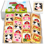 Farm Animal Cookies 24 Pack Party Favors Decorated Bulk | INDIVIDUALLY WRAPPED Sugar Cookies | Barn Yard Baby Shower Birthday Party | Peanut & Nut