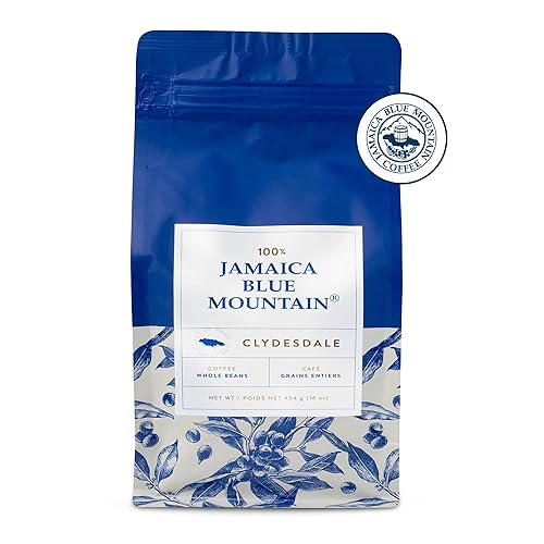 JA Coffee - 100% Jamaica Blue Mountain Coffee, Medium Roast, Whole Beans - Premium Arabica, Bag of 454 grams (1 Pound - 16 ounces)
