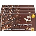 Elite Bittersweet Chocolate Bars, 3.5 oz (4 Pack) | Smooth & Creamy | Premium Rich Dark Chocolate | Dairy Free | Gluten-Free | Product of Israel