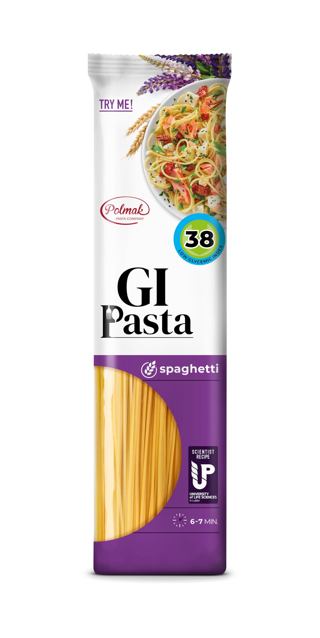 GI Pasta Spaghetti, 8.8 oz | Low Glycemic, Classic Italian-Style Long Dry Pasta for Traditional Recipes and Everyday Cooking