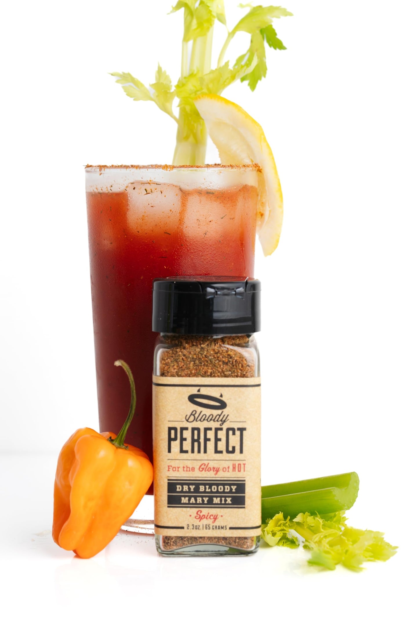 Saint Lucifer Spice Co Bloody Perfect Bloody Mary 2.3 oz Shaker, Made In The USA, Gluten Free, Sugar Free, Vegan, Vegetarian, Perfect for a drink or