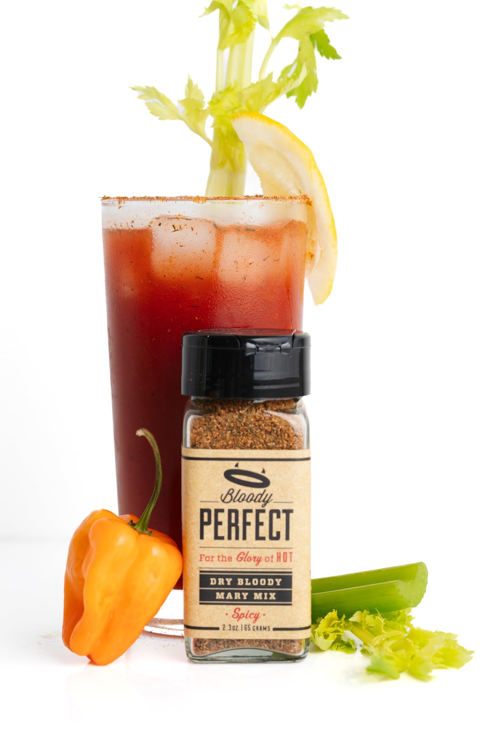 Saint Lucifer Spice Co Bloody Perfect Bloody Mary 2.3 oz Shaker, Made In The USA, Gluten Free, Sugar Free, Vegan, Vegetarian, Perfect for a drink or