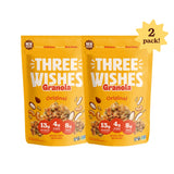 Three Wishes Granola - 13g of Protein & 4g of Sugar - Healthy Breakfast & On-the-Go Snack - Vegan, Kosher, & Grain-Free (8 Ounce Bags, Pack of 2)