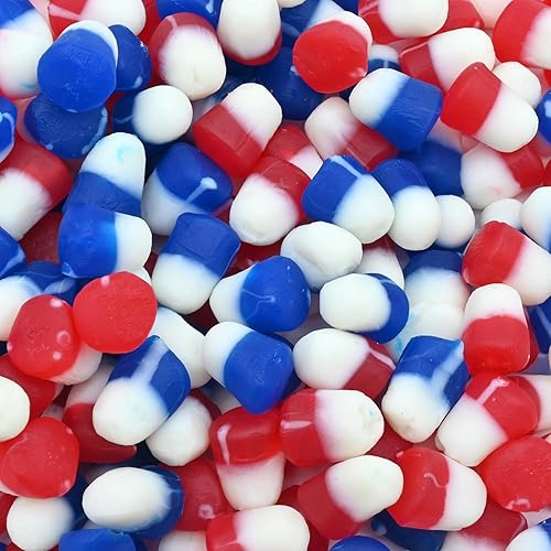 Candy Retailer JuJu Drops, Red White and Blue, 4th of July Theme, 1 Pound