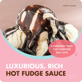 Premium Hot Fudge Sauce Kit. Make Your Own Decadent, Rich and Giftable Hot Fudge Sauce at Home. Easy, 2-ingredient recipe. Pour over ice cream