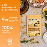 Calendula Loose Tea - 4 oz Size - Marigold & Dried - Calendula Tea Bulk Flowers Gluten-Free and Caffeine-Free Herbal tea for Relaxation, Wallness