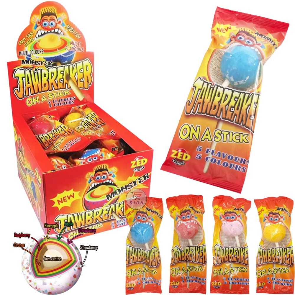 Monster Jawbreaker Lollipops (box of 18)