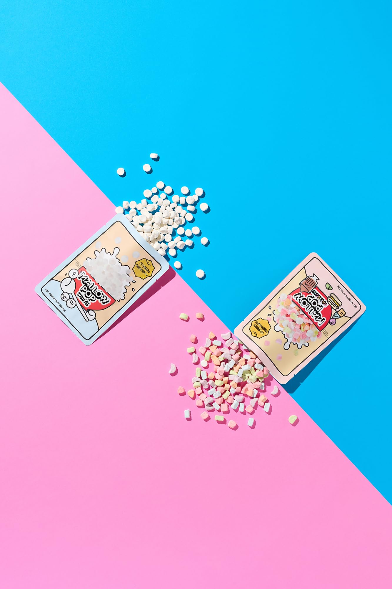 Mallow Pop White 0.77oz 12 packs Dehydrated marshmallows, great for Cereal, Yogurt, and Ice Cream Toppings