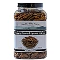 Sesame Sticks Snacks Honey Roasted 1 lb. - By Medley Hills Farm in Reusable Container - Fresh honey roasted sesame sticks - Sweet and Salty Flavored