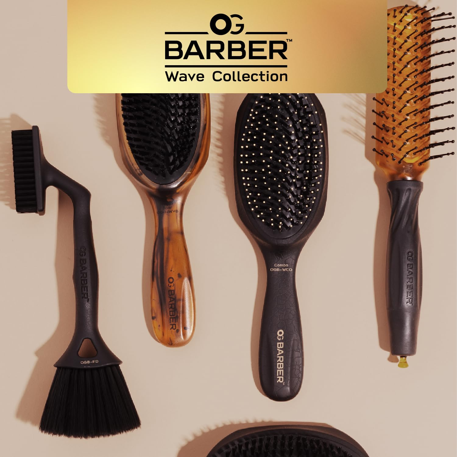 Olivia Garden Barber Fade Duster, Recycled ABS Handle, Professional Dust Removal for Clean Cuts
