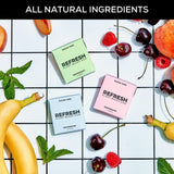 Refresh Gum, Xylitol, Natural, Sugar Free, Chewing Gum, Plastic Free, Natural Flavors & Organic Ingredients, Non GMO, Gluten Free, Vegan, 12 Count