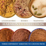 Blue Lotus Chai Tea - Harmony Collection Variety Box - Makes 50 Cups - Traditional, Rooibos & Golden Rooibos Masala Spiced Chai Powder - Instant
