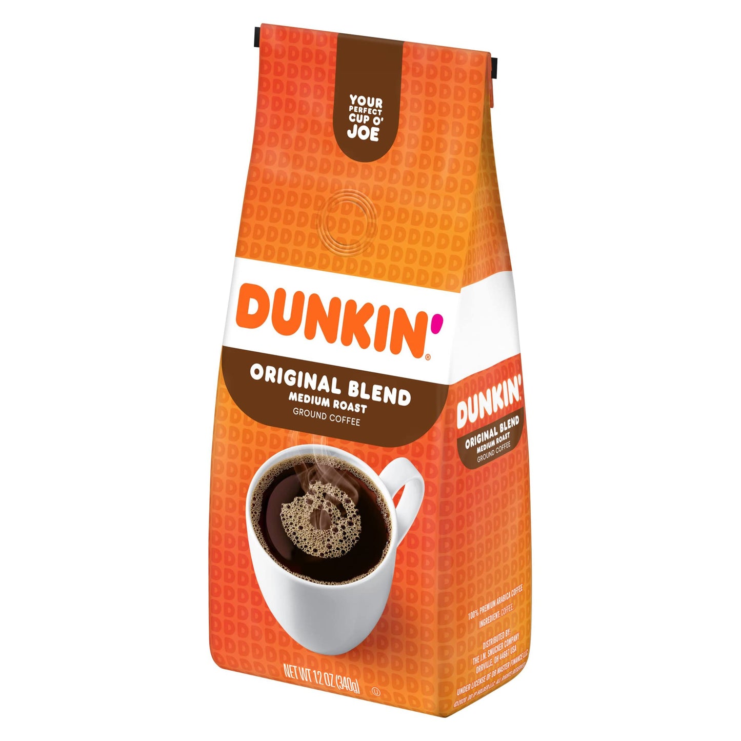 Dunkin' Original Blend Medium Roast Ground Coffee, 12 Ounces