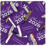34 Pcs Purple Graduation Class Of 2026 Wrapped Miniatures (10oz Bag)