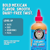 Tia Lupita Creamy Hot Sauce Chile Peanut | Gluten-Free, Non Dairy Made with Avocado Oil, No Added Sugar | 8 Ounce Squeeze Bottle (Pack of 2)