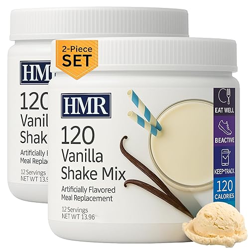 HMR 120 Shake Meal Replacement Powder | Vanilla Shake Mix to Support Healthy Weight Loss | 12g of Protein | Nutritional Drink | Low Calorie Food | 2