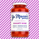 Yo Mama's Foods Keto Chianti Wine Pasta Sauce - Pack of (2) - No Sugar Added, Low Carb, Low Sodium, Gluten Free, Paleo Friendly, and Made with Whole