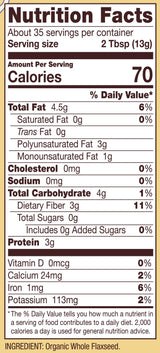 Bob's Red Mill Organic Flaxseed Meal, 16oz (Pack of 1) - Non GMO, Vegan, Paleo Friendly, Keto Friendly, Kosher