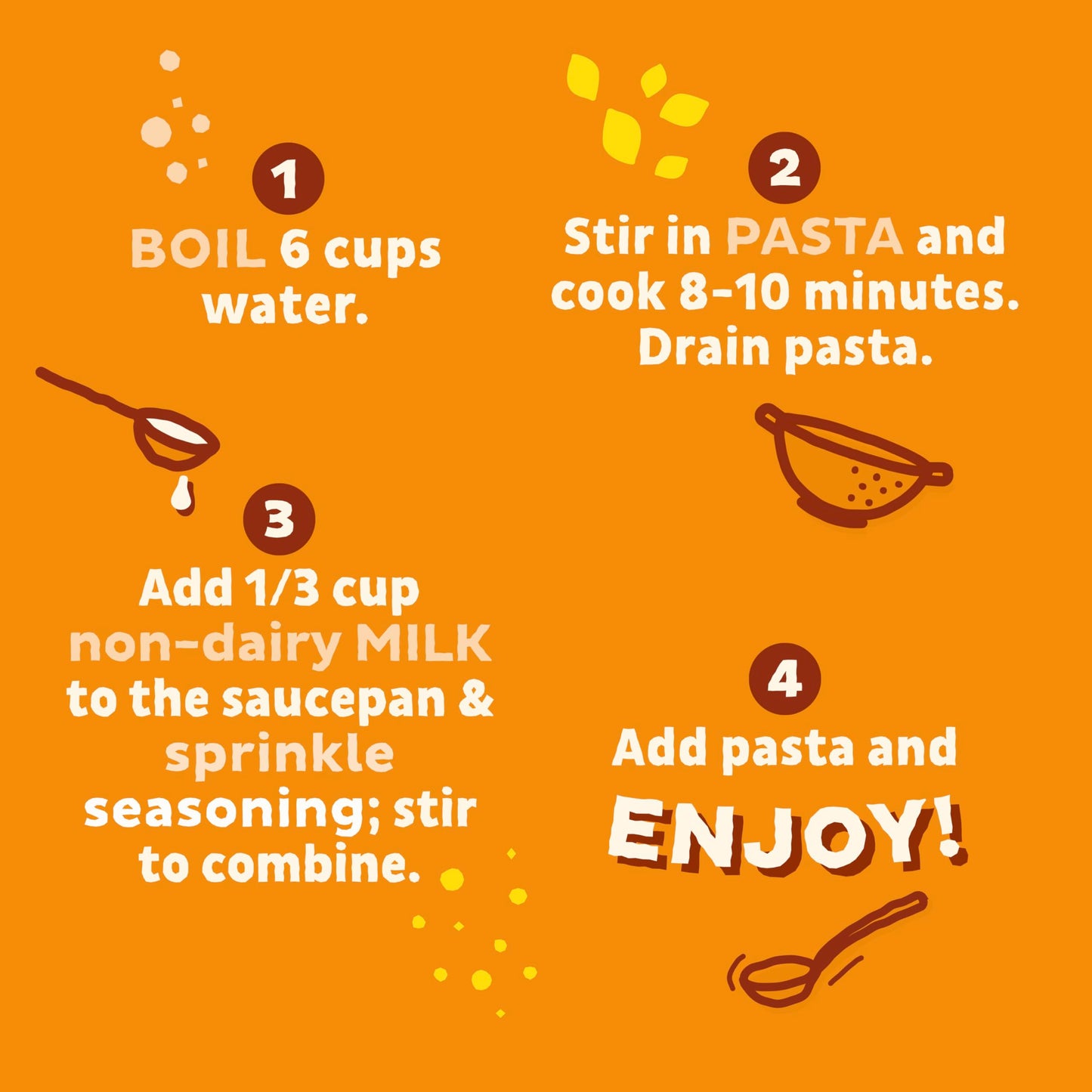 Annie's Vegan Mac and Cheddar Flavor Sauce, Vegan Macaroni and Cheese Made with Organic Pasta, 4 Ct, 24 oz