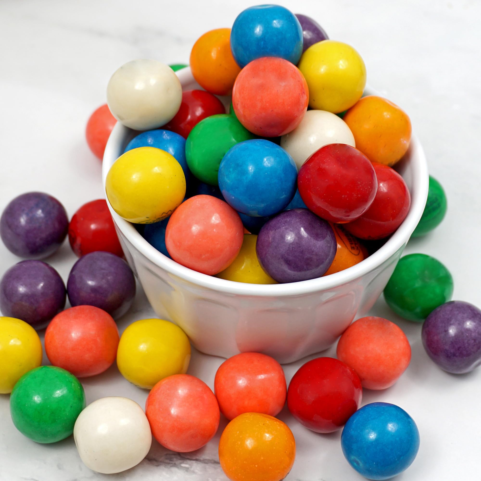 1 Inch Gumballs for Gumball Machine, Approx. 220 Pieces, 4lb Bulk Bag, Large Gumballs, Bubble Gum Balls Assorted Fruit Flavored Bubble Gum, Gumball
