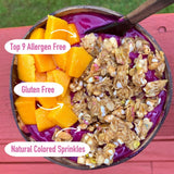 Safe + Fair Birthday Cake Granola - Gluten-Free, Vegan & Plant-Based Snack with Natural Sprinkles - 0g Trans Fat, Non-GMO, Kosher, Allergen-Free