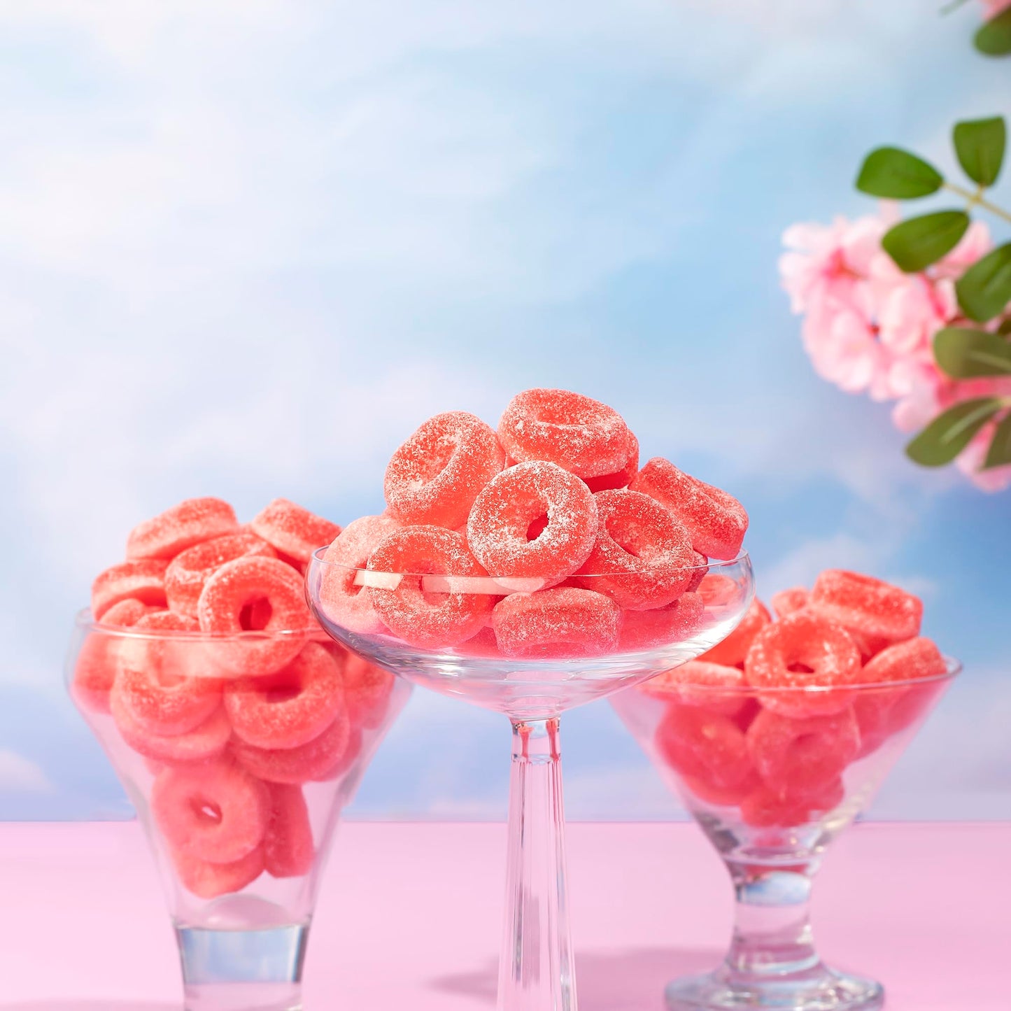 Kervan Candy Bebeto Watermelon Rings - Fruity, Soft, Sweet & Sour Gummy Candy Bulk for Kids, Gift Snacks and Parties - Watermelon Ring Gummies Big