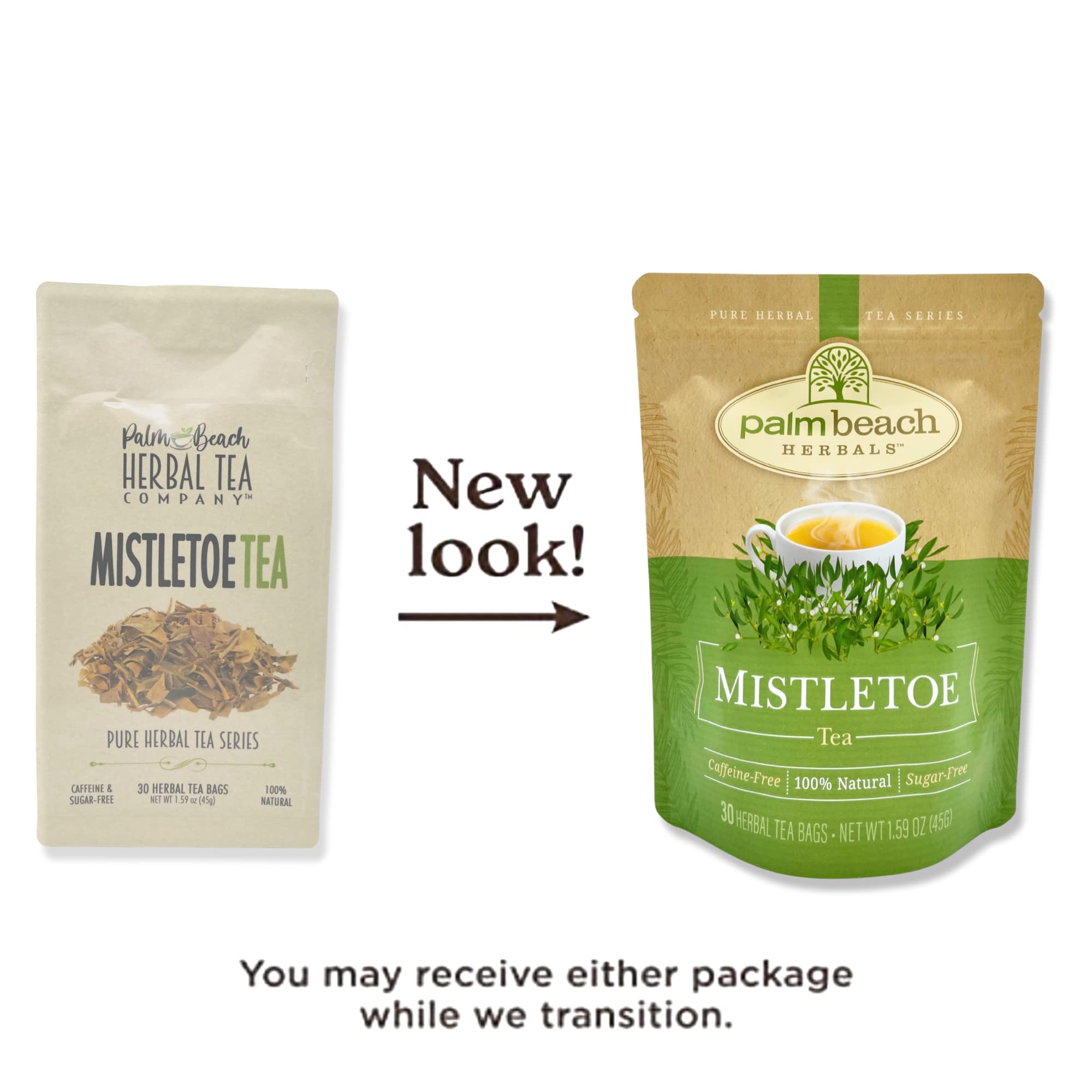 Palm Beach Medicinal Herbs - Mistletoe Tea - Pure Herbal Tea Series, 30ct