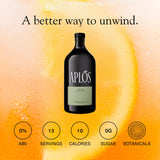Aplós Calme Non Alcoholic Drink - Botanical Infused Calming Beverage Formulated to Relax and Unwind, Zero Sugar Beverage - 750ml