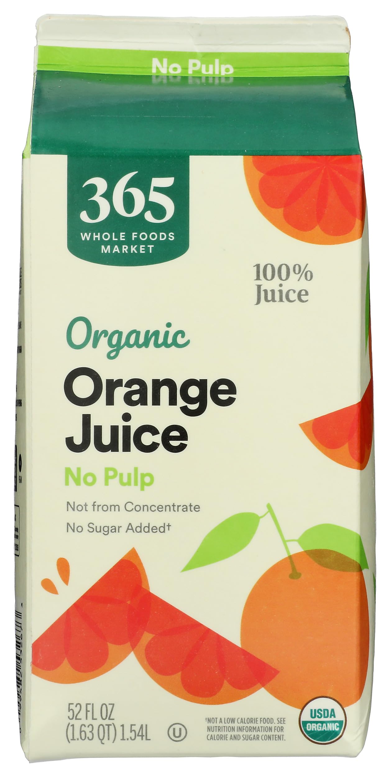 365 by Whole Foods Market, Organic Orange Juice, No Pulp, 52 Fl Oz