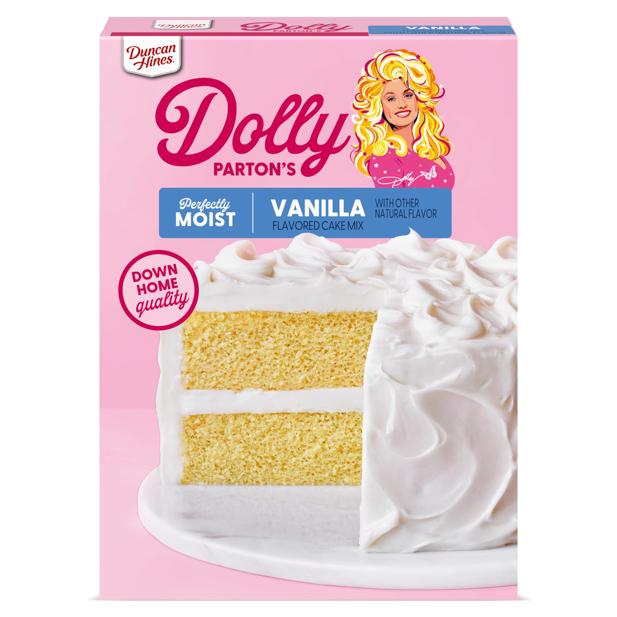 Duncan Hines Dolly Parton's Vanilla Flavored Cake Mix, 15.25 oz.