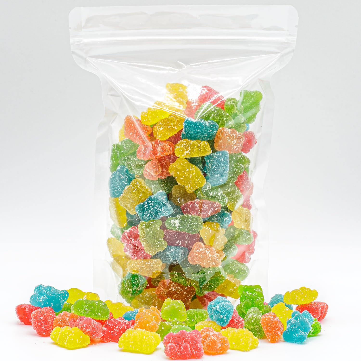 Guatemalan Gummy Bears 2 lb - Assorted Flavors (Orange, Peach, Cherry, Grape, Cranberry, Apple), Gelatin Based Gummies, Bulk Jelly Fruit Candy in