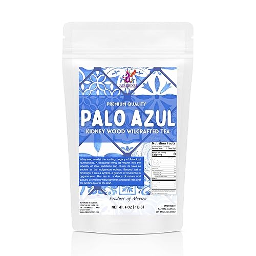 Alebrixes - Palo Azul 4 Oz (114 g) | Te Herbal Palo Azul - Palo de Campeche | KidneyWood Herbal Tea - Blue Stick | Tea Bark - Product from Mexico |