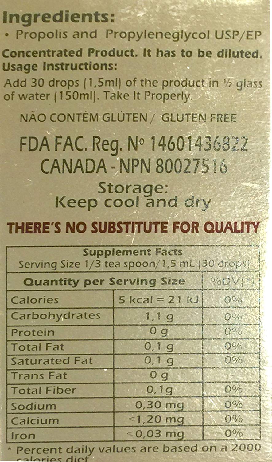 Sunyata Brazilian Golden Bee Propolis Extract, Alcohol Free (30 ml)