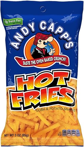 Andy Capp's Hot Fries Snacks, 3 oz, (Pack of 12)