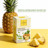 Life Plus Style Gourmet La Granja Pinapple Green Tea Premium Unsweetened Naturally Caffeinated Hot or Iced No Sugar Tropical Pineapple Fruity Gift