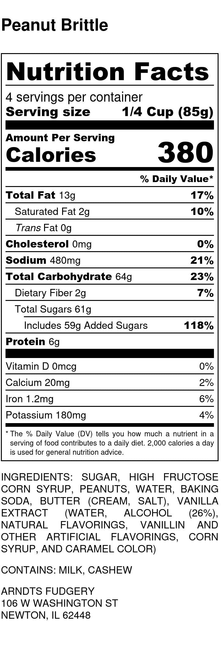 Packaged Premium Candy - 2 Pack (Peanut Brittle (10 oz. Tub))