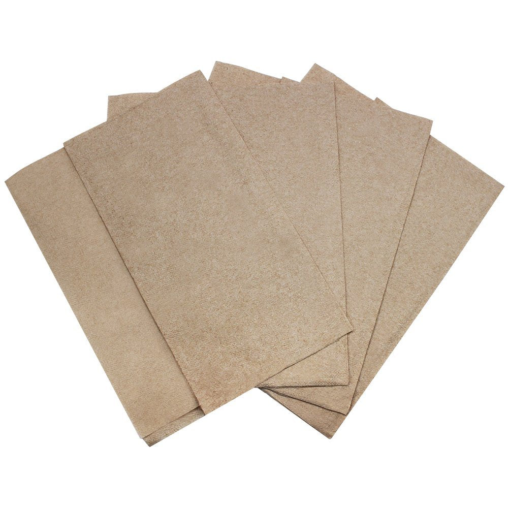 Karat KN-F1213-1K 12"x13" Off-Fold Napkins - Kraft (Case of 6000)